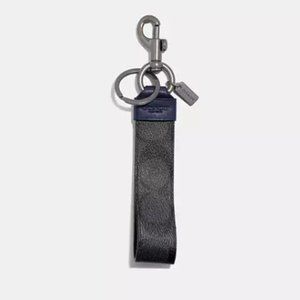 Coach Outlet Large Loop Key Fob In Signature Canvas